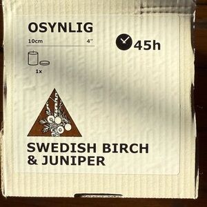 Ikea Osynlig Swedish Birch & Juniper Candle